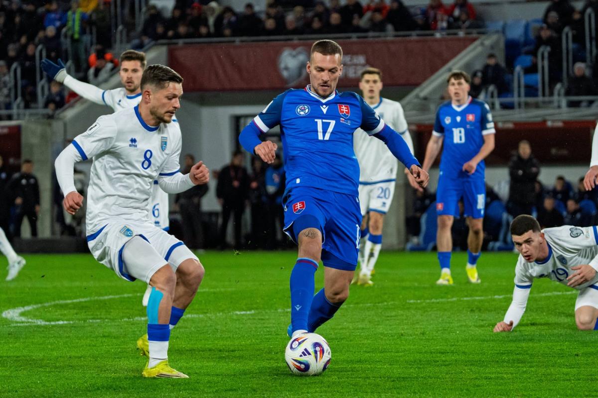 Detalj sa meča Slovačka - tzv. Kosovo