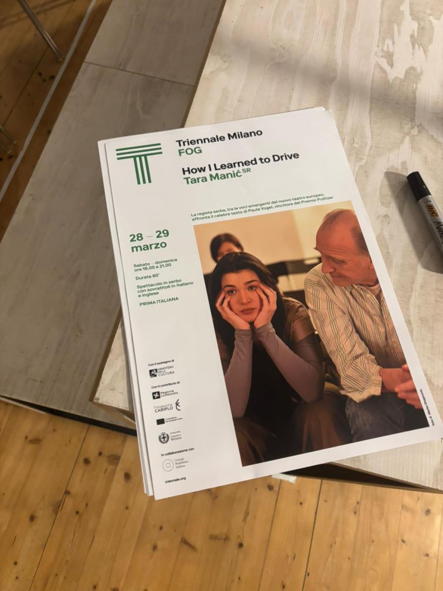 Marta Bogosavljević i Svetozar Cvetković u predstavi Kako sam naučila da vozim, Milano 2026