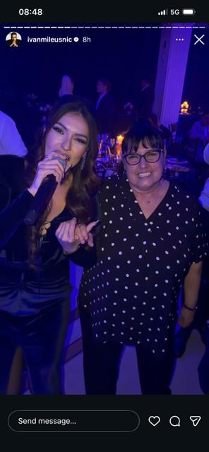 Tanja Savić na proslavi 18. rođendana sina Danijele Karić