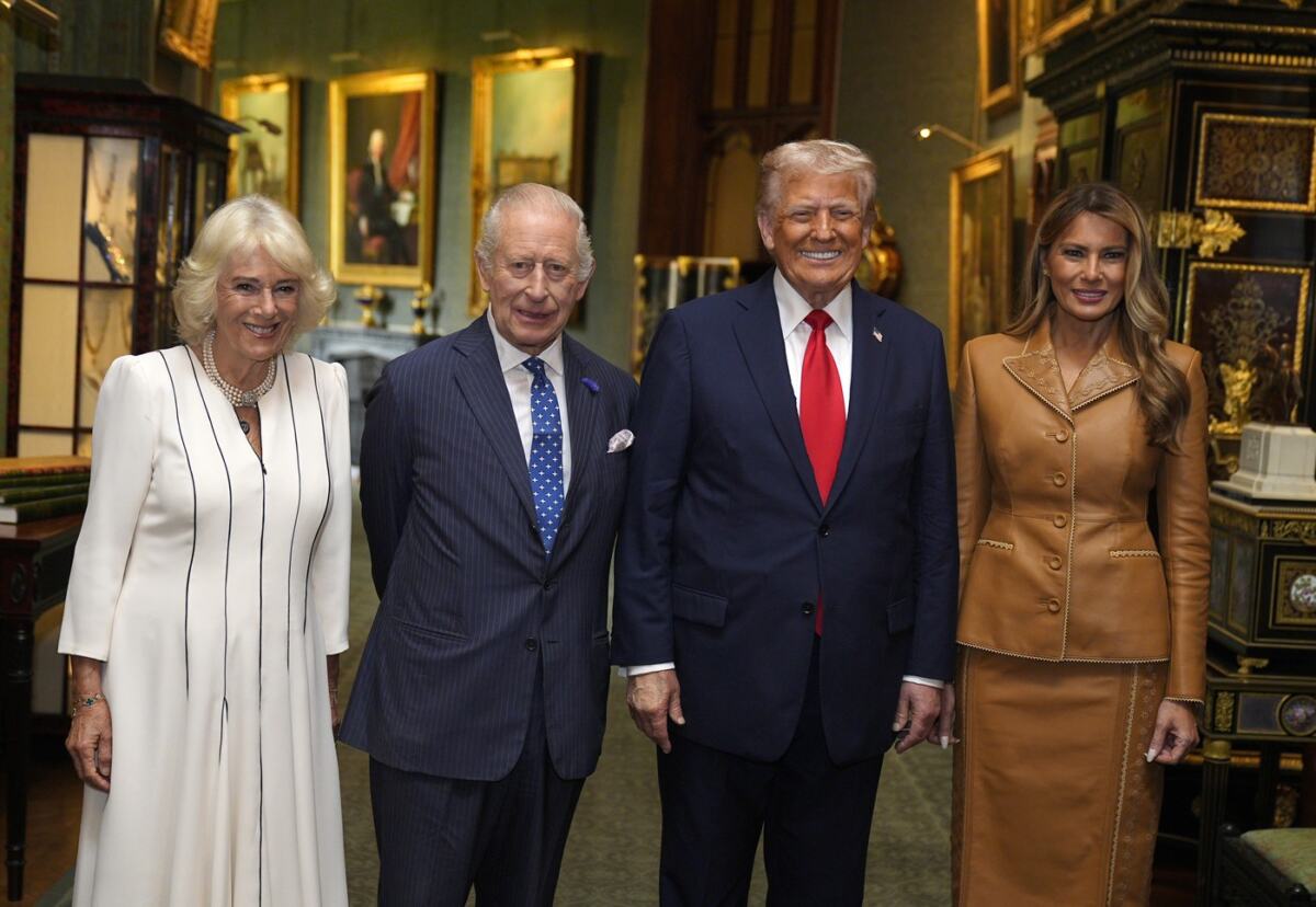 Donald Tramp, kralj Čarls, kraljica Kamila, Melanija Tramp