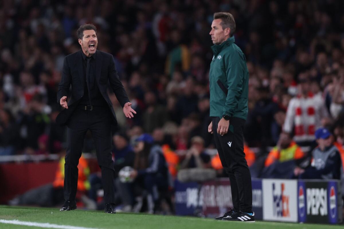 Dijego Simeone na meču Arsenal - Atletiko Madrid