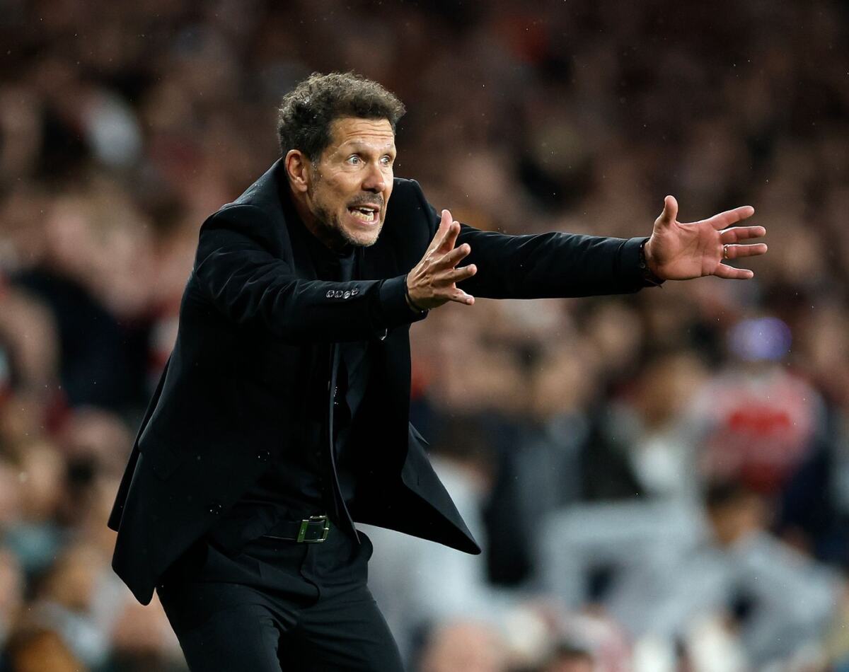 Dijego Simeone na meču Arsenal - Atletiko Madrid