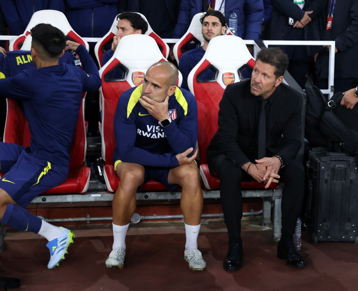 Dijego Simeone na meču Arsenal - Atletiko Madrid
