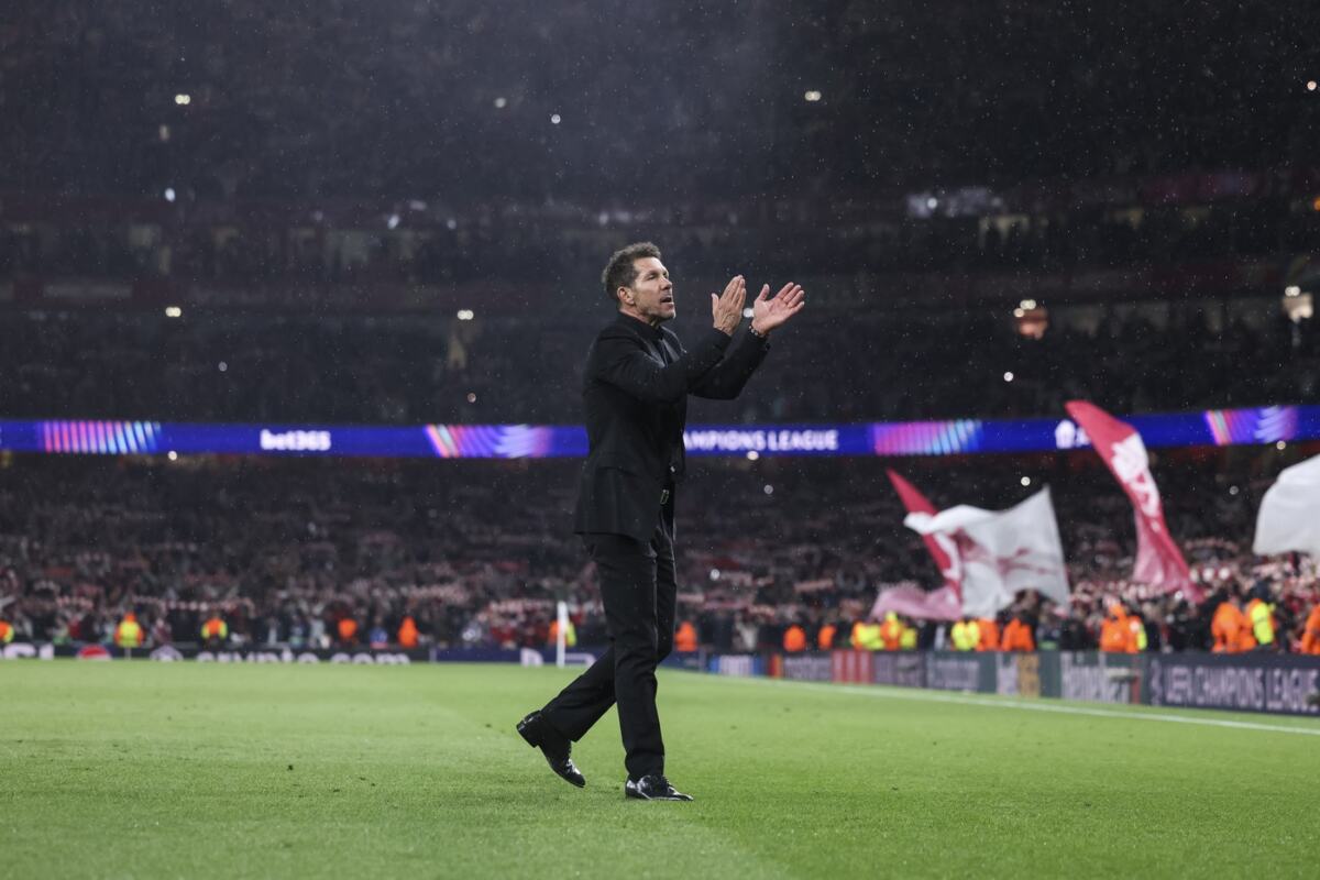 Dijego Simeone na meču Arsenal - Atletiko Madrid