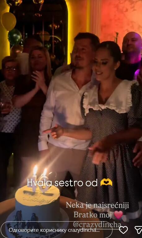 Dinča proslavio 40. rođendan