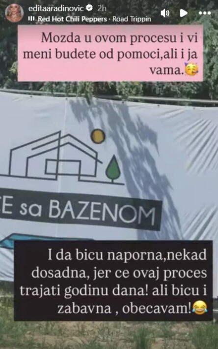Trudna Edita gradi kuću sa bazenom na Avali