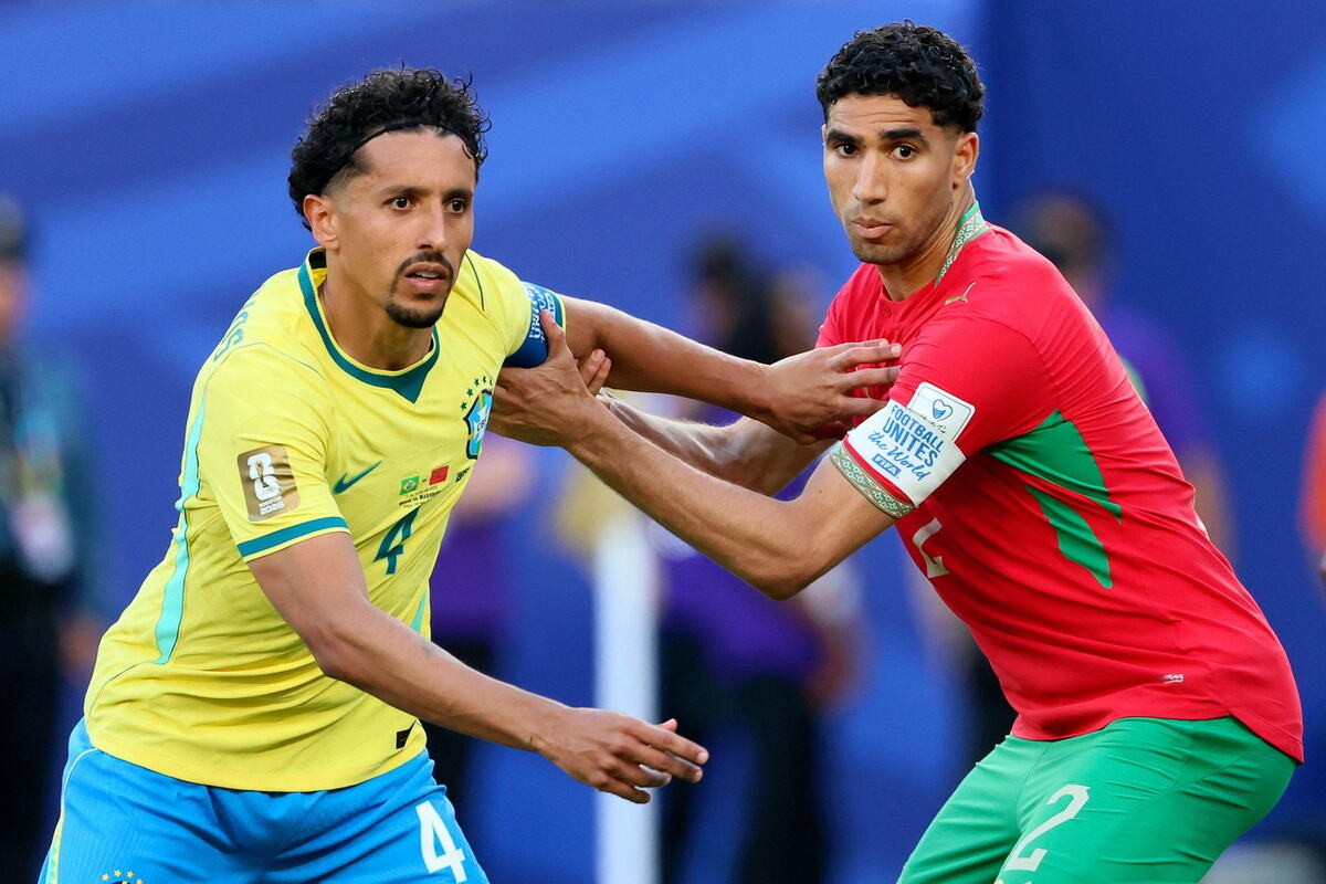 Ašraf Hakimi na meču Brazil - Maroko