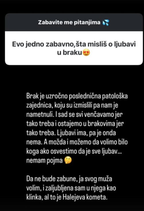 "NEMOJTE DA MI STAJETE NA MUKU" Slobina žena otvorila dušu nakon njegovog susreta sa Lunom Đogani: Svi ostajemo u brakovima jer to tako treba...