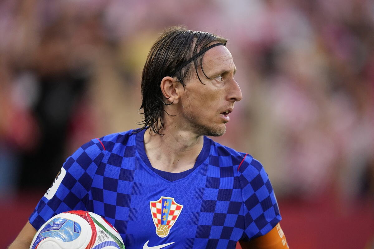 Luka Modrić na meču Portugal - Hrvatska