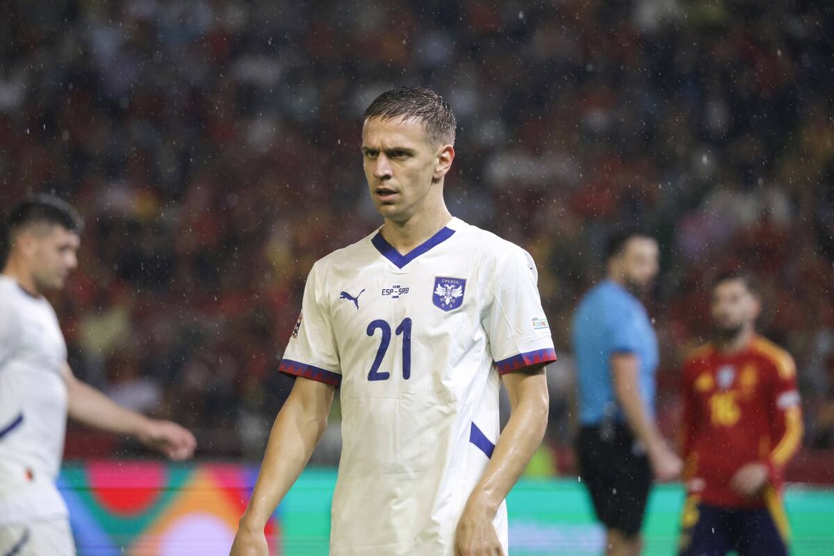 Nikola Čumić na meču Španija - Srbija
