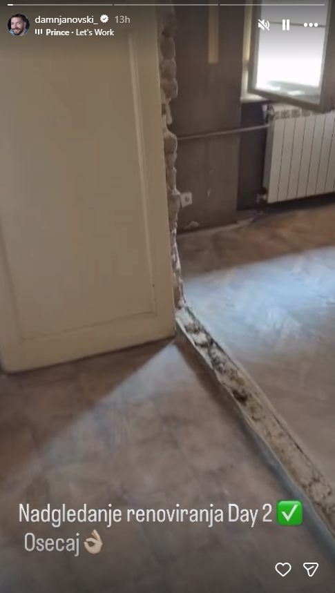 Peđa Damjanović renovira stan koji je kupio sa bivšom ženom