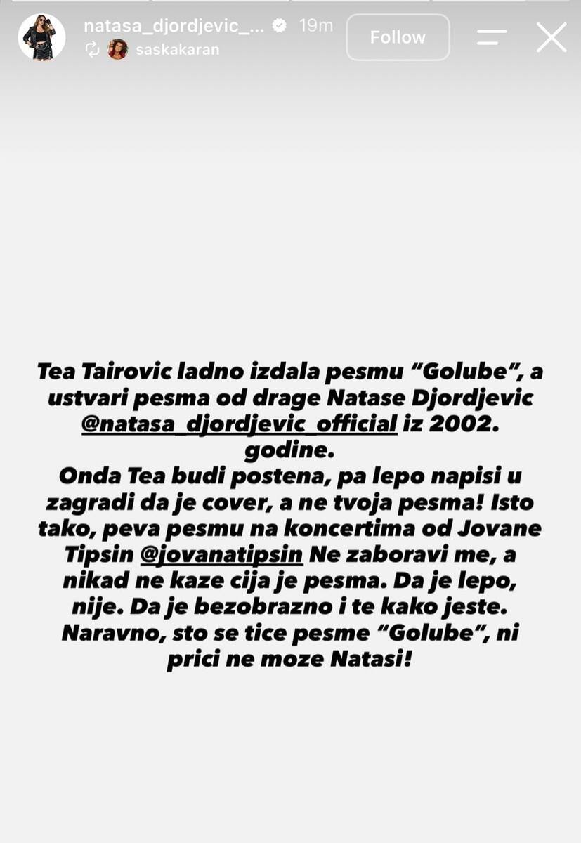 NOVI SKANDAL TRESE ESTRADU! Pevačice optužile Teu Tairović da je KRADLJIVICA: "Bezobrazna si, i nepoštena..." Evo o čemu se radi