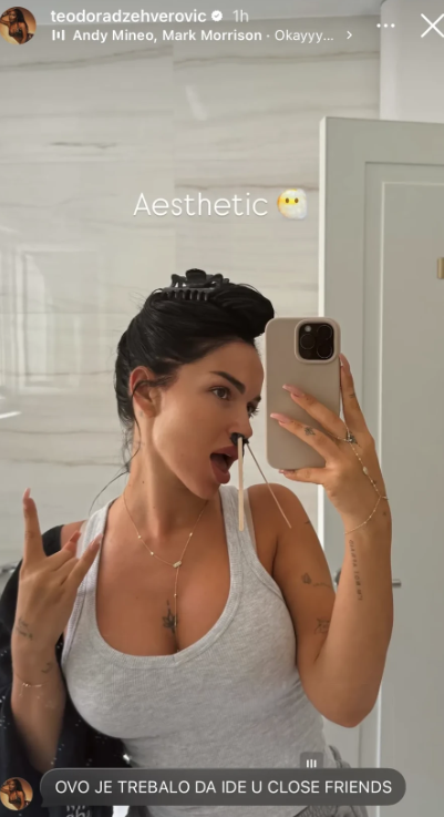 Teodora Džehverović slučajno objavila fotku