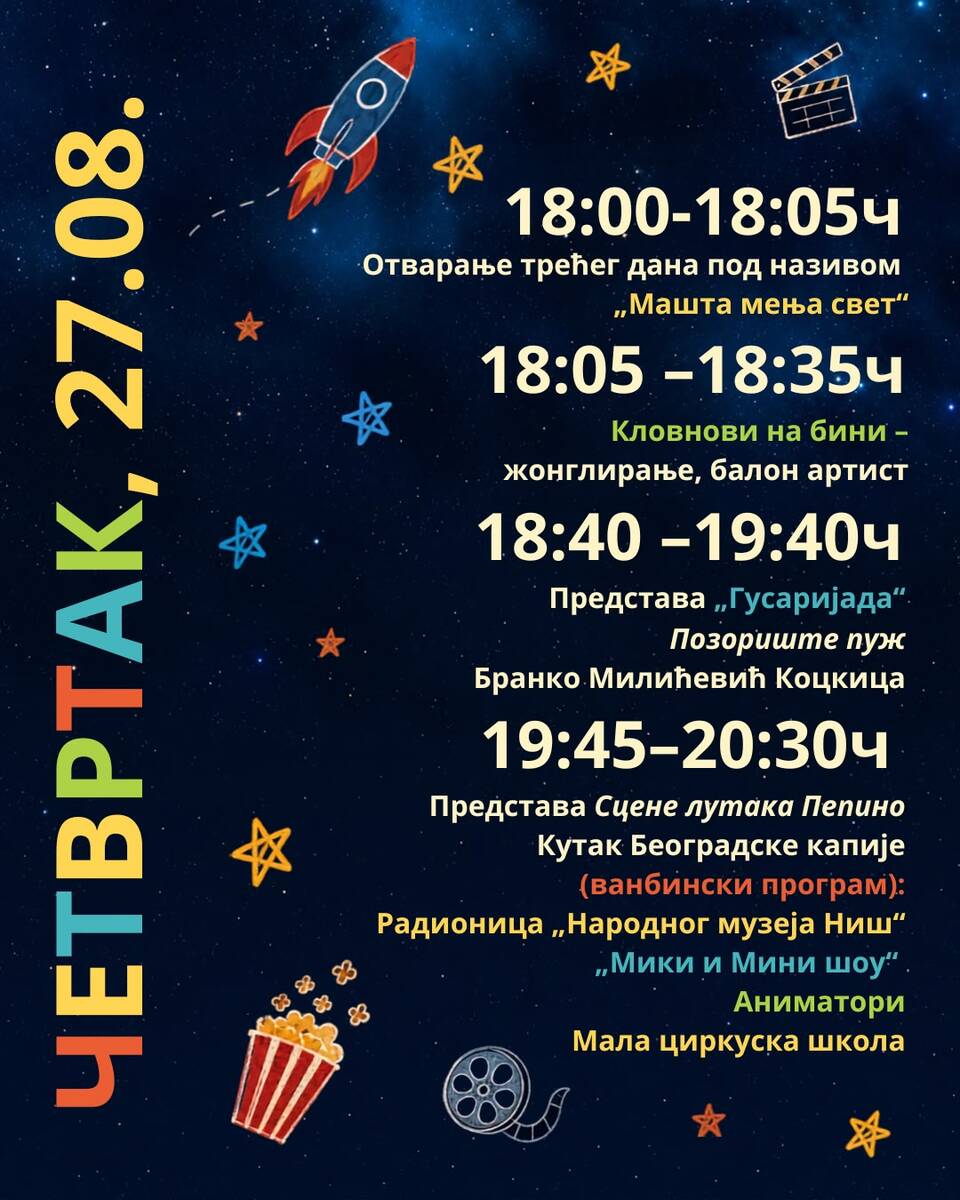 Dečji program, filmski festival u Nišu