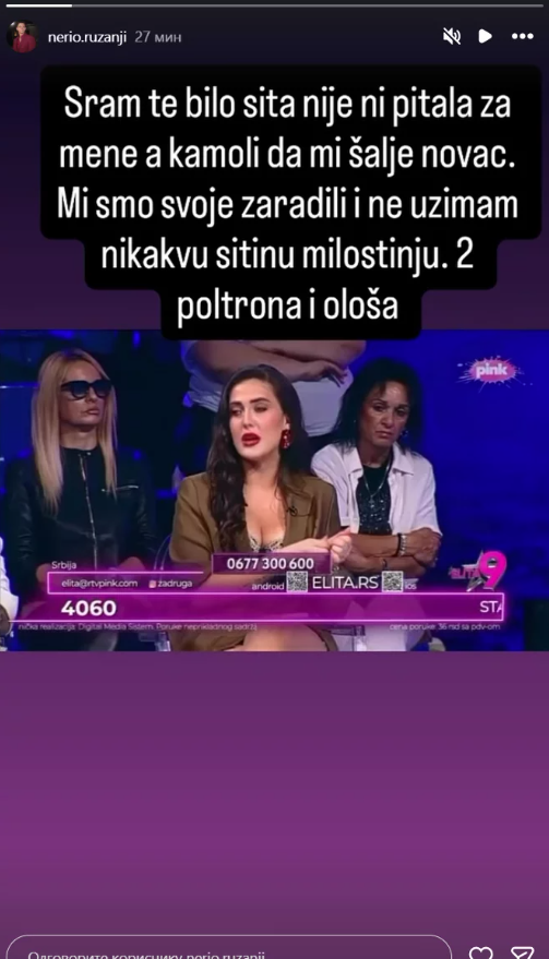 "PRIČAJU DA SITA NE BRINE O NERIU, A ONA MU ŠALJE NOVAC" Isplivale nove tvrdnje o odnosu majke i sina, on se hitno oglasio