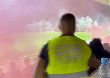 Frka na tribinama na utakmici Železničara i Crvene zvezde