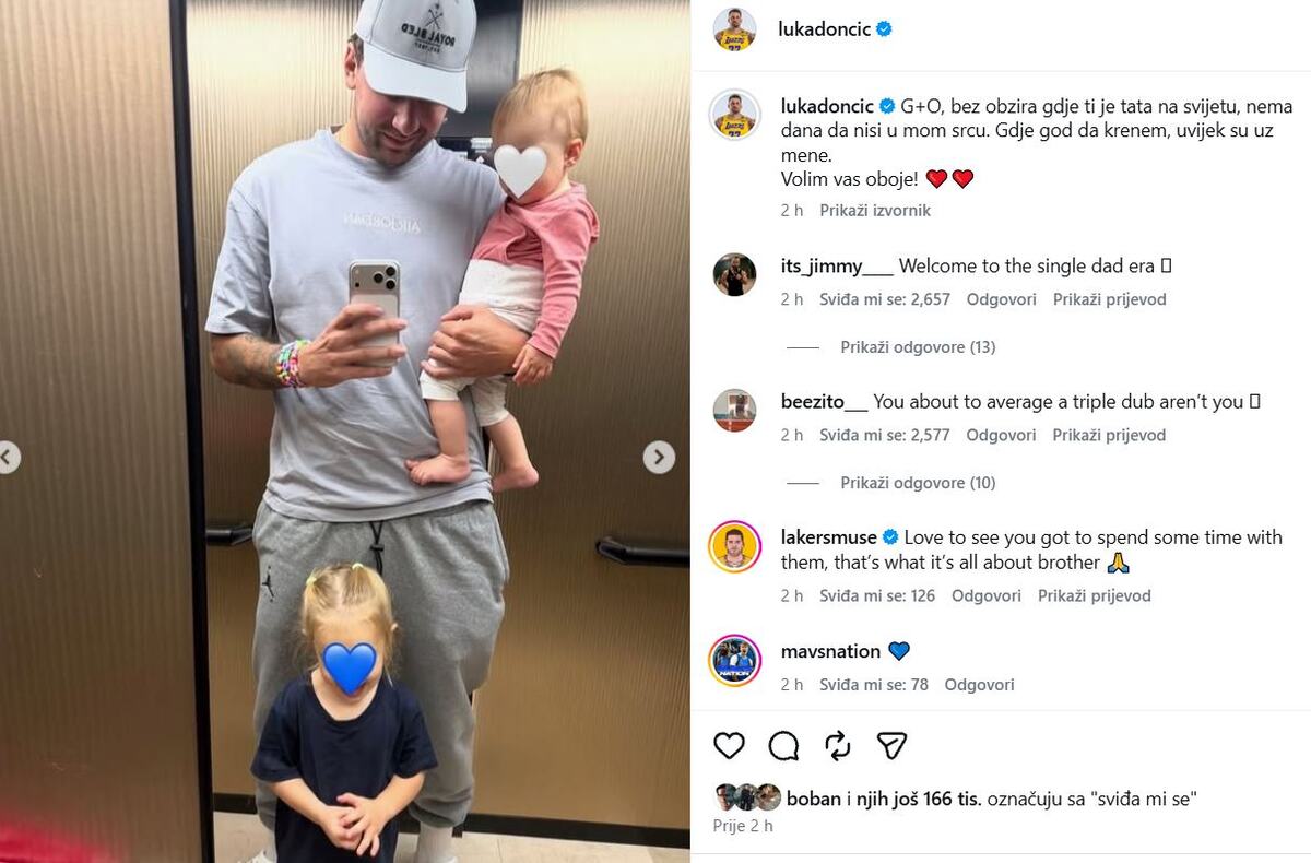 Luka Dončić sa ćerkama