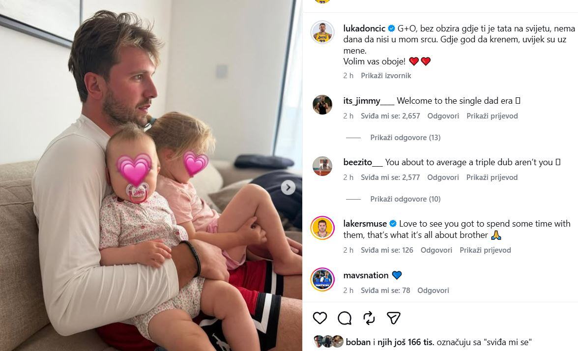 Luka Dončić sa ćerkama