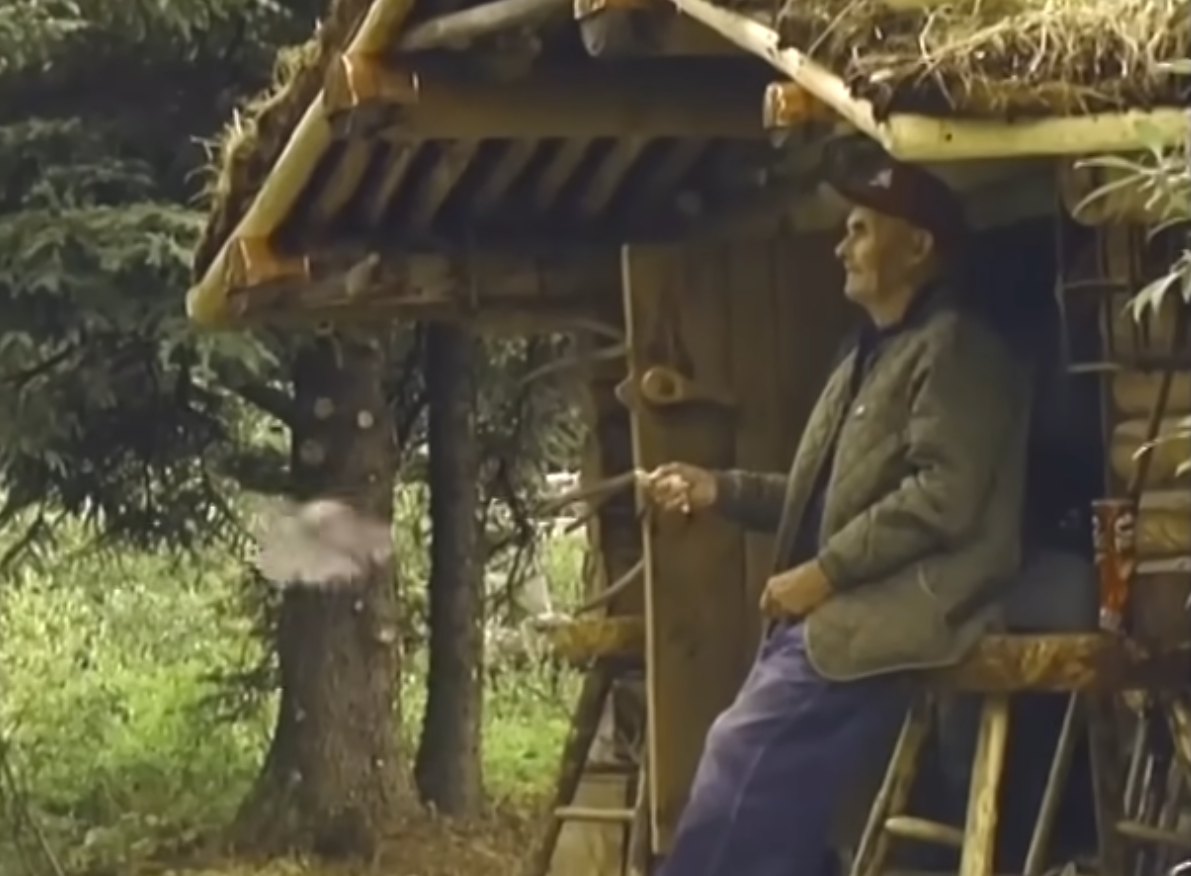Brvnara Ričarda Proenekea i uzdignuto spremište za hranu kraj jezera Tvin Lejks na Aljasci (3).png