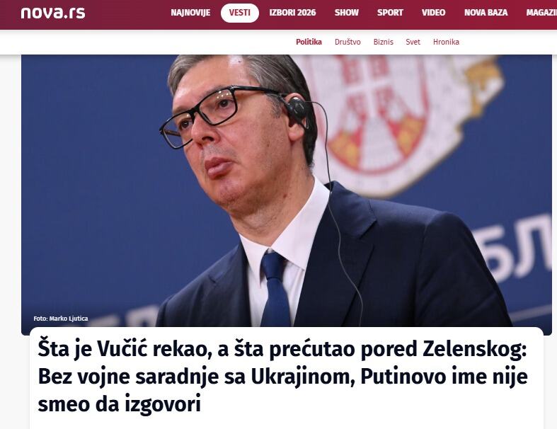 Aleksandar Vucic Vladimir Putin
