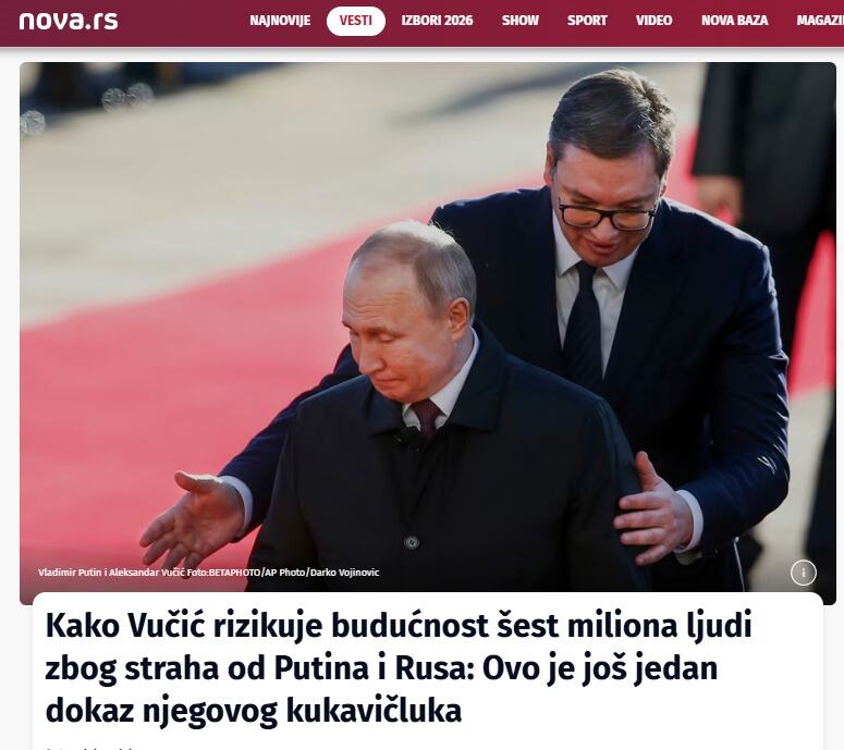 Aleksandar Vucic Vladimir Putin