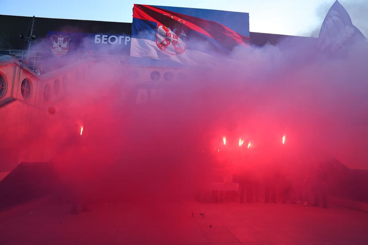 Ujedinjena Srbija Beogradska arena počelo okupljanje građana