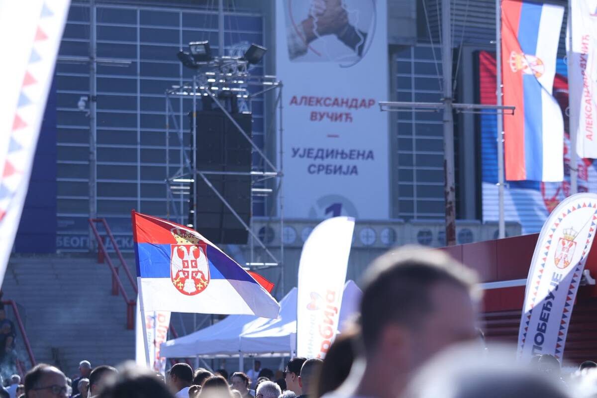 Ujedinjena Srbija Beogradska arena počelo okupljanje građana