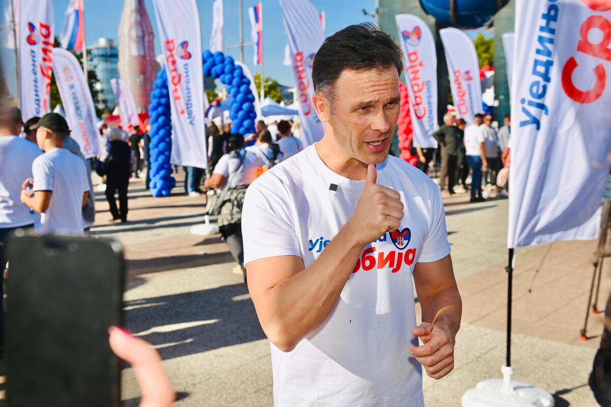 Ujedinjena Srbija Beogradska arena počelo okupljanje građana