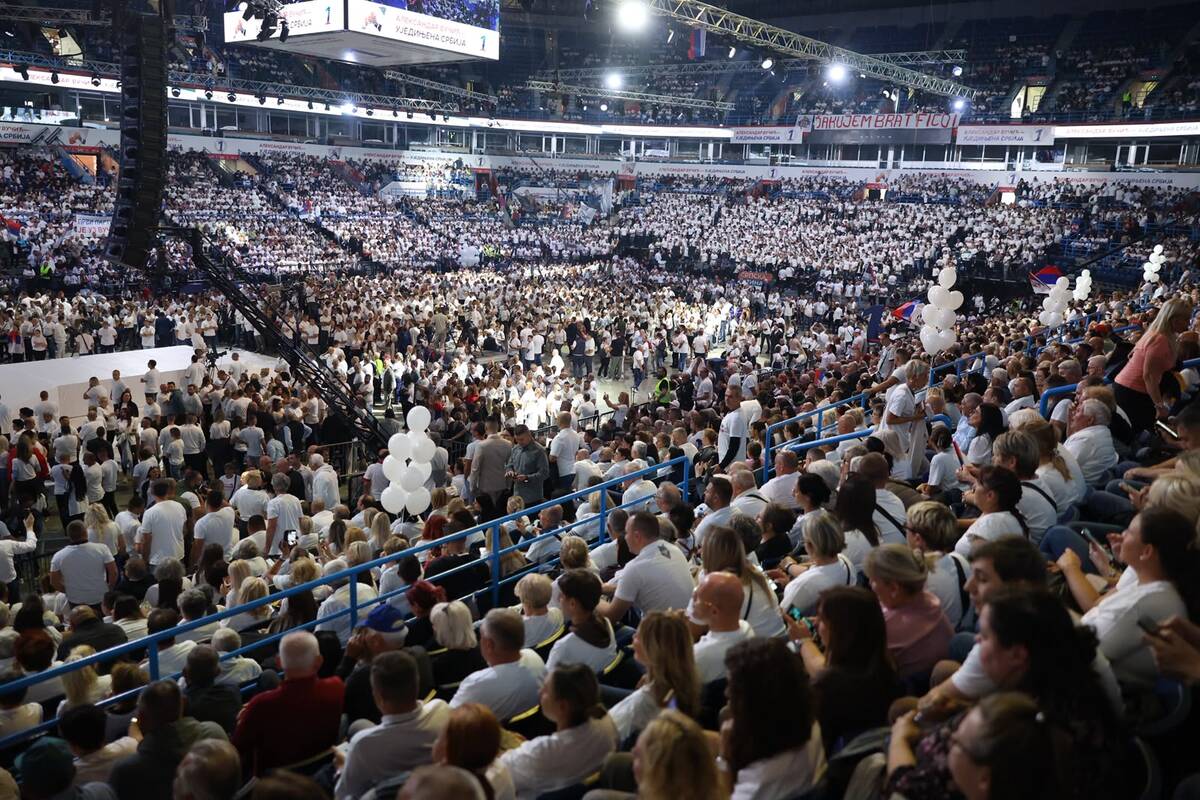 Ujedinjena Srbija Beogradska arena SNS skup