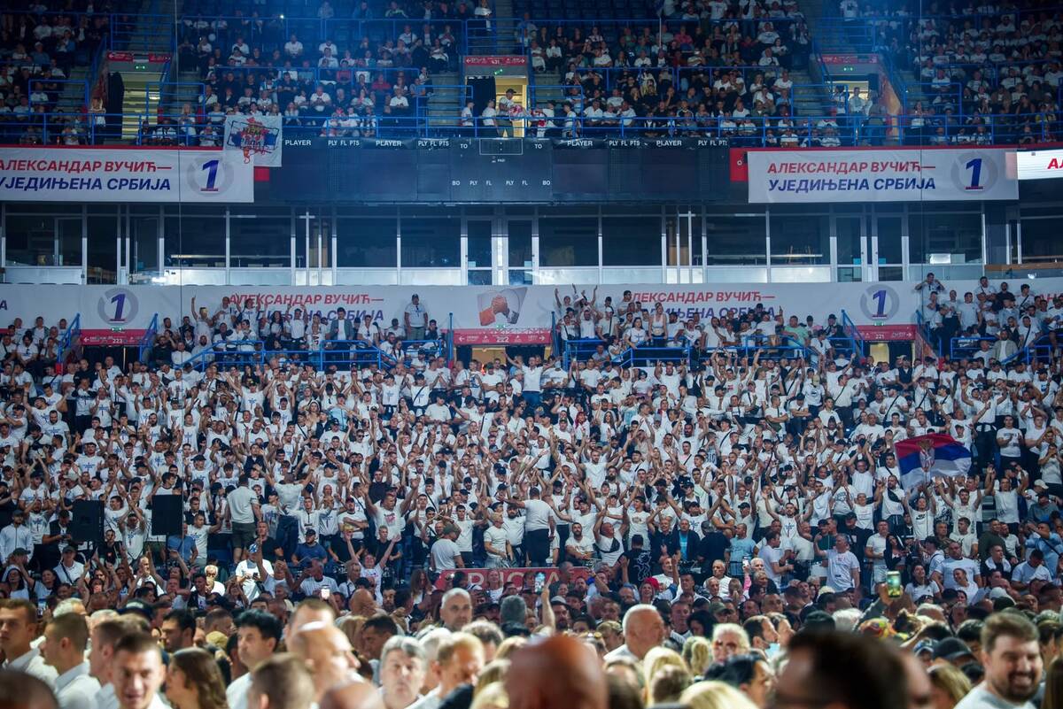 Ujedinjena Srbija Beogradska arena SNS skup