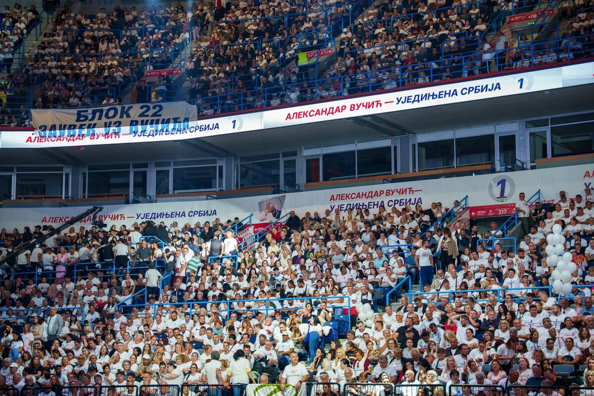 Ujedinjena Srbija Beogradska arena SNS skup