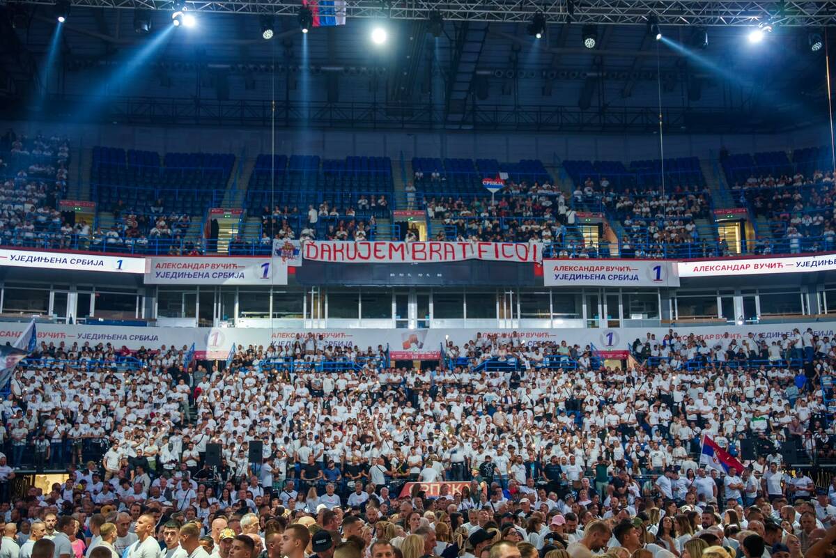 Ujedinjena Srbija Beogradska arena SNS skup