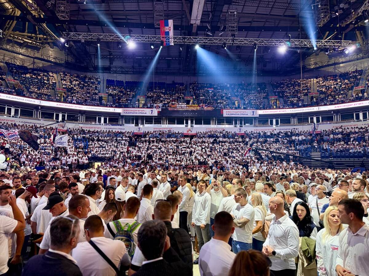 Ujedinjena Srbija Beogradska arena SNS skup