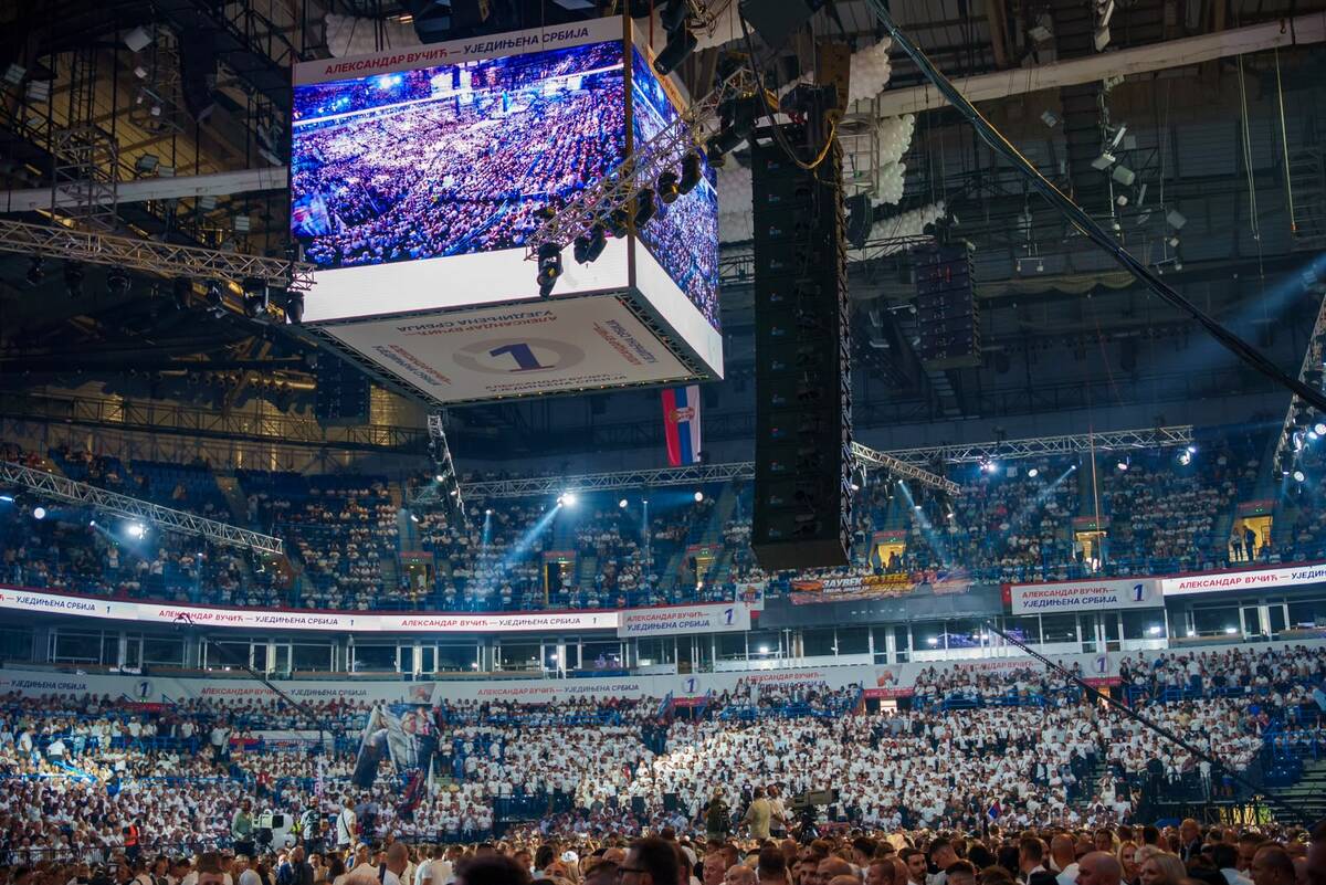 Ujedinjena Srbija Beogradska arena SNS skup