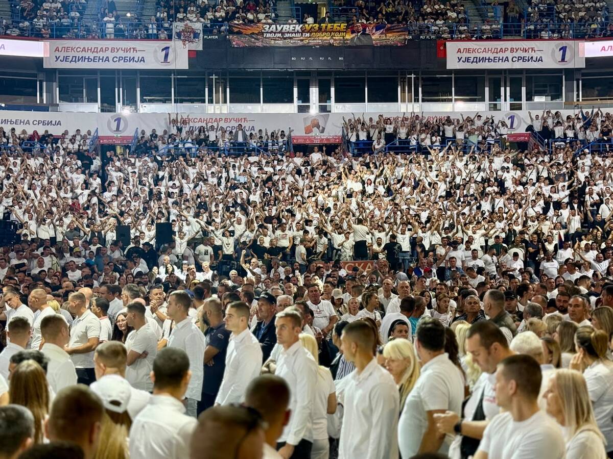 Ujedinjena Srbija Beogradska arena SNS skup