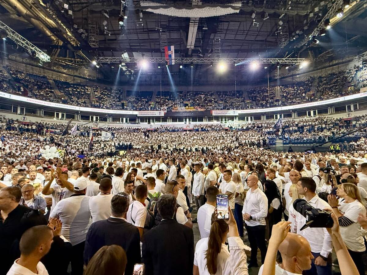Ujedinjena Srbija Beogradska arena SNS skup