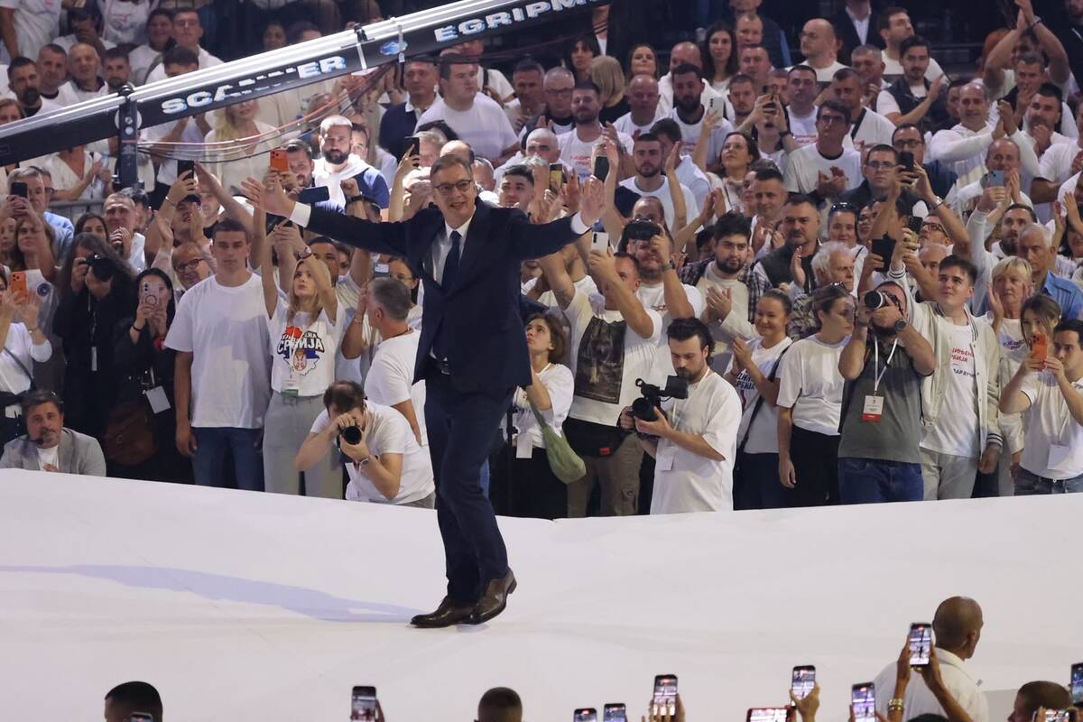 Aleksandar Vučić  Ujedinjena Srbija Beogradska arena SNS skup