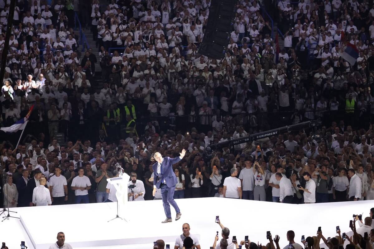 Aleksandar Vučić  Ujedinjena Srbija Beogradska arena SNS skup