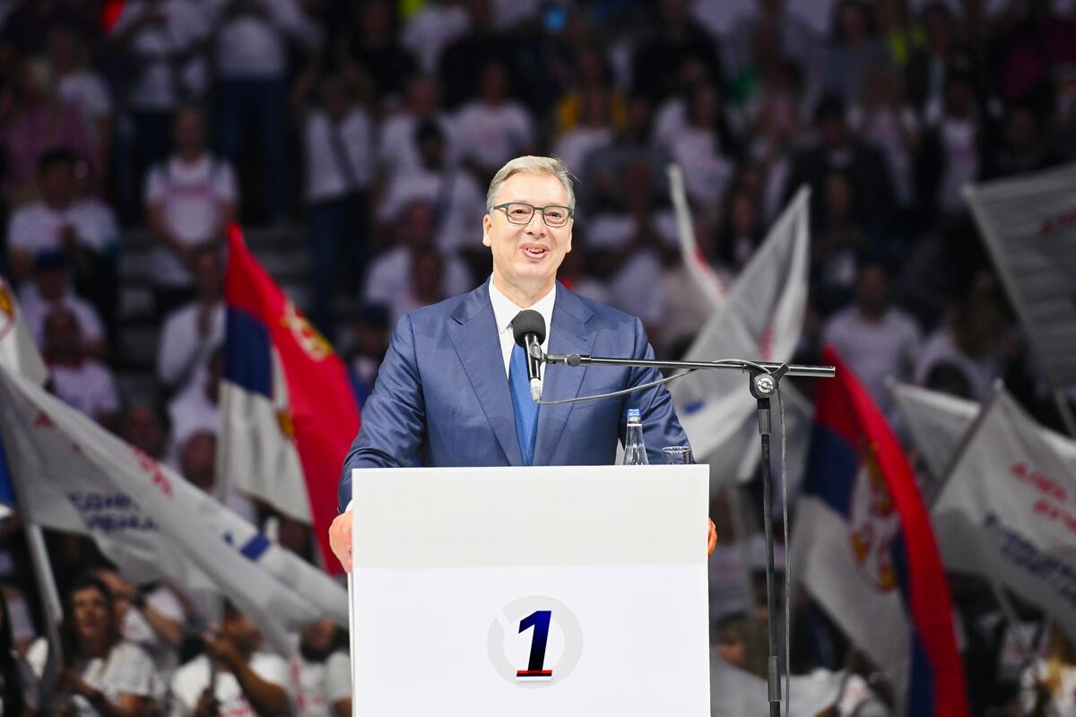 Aleksandar Vučić  Ujedinjena Srbija Beogradska arena SNS skup