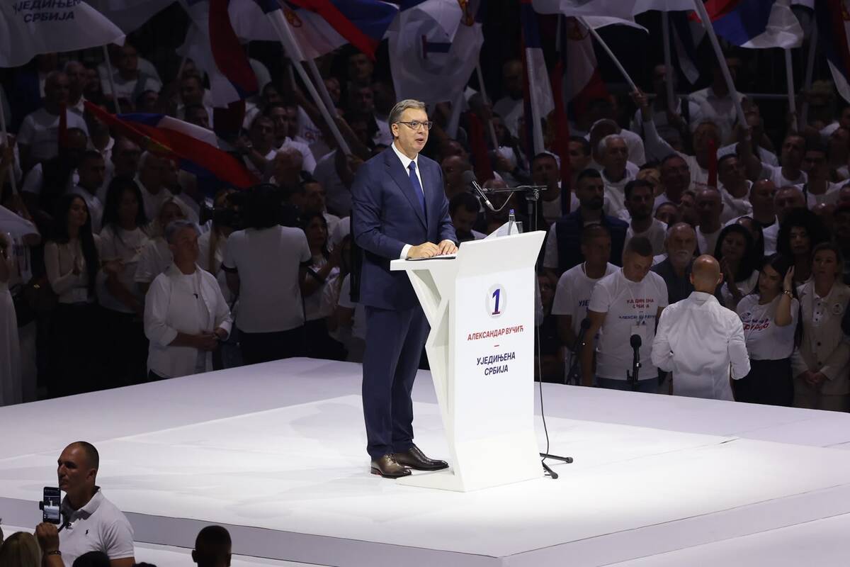 Aleksandar Vučić  Ujedinjena Srbija Beogradska arena SNS skup