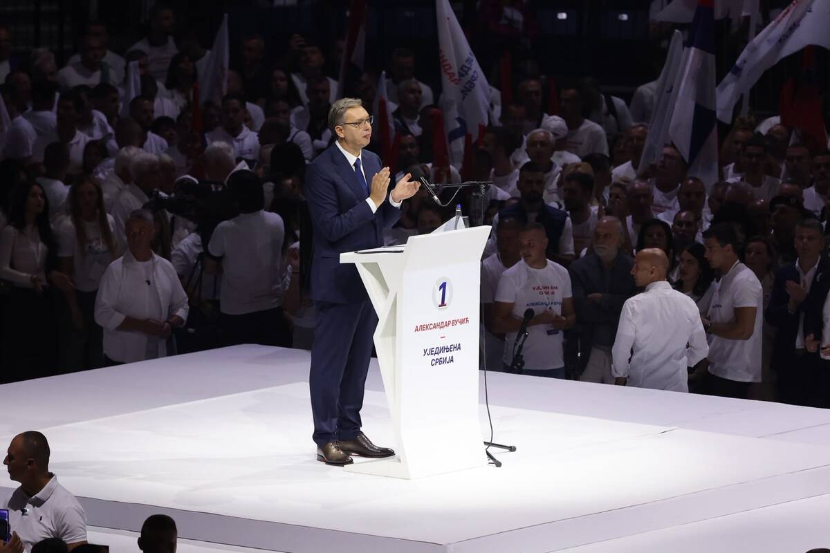 Aleksandar Vučić  Ujedinjena Srbija Beogradska arena SNS skup