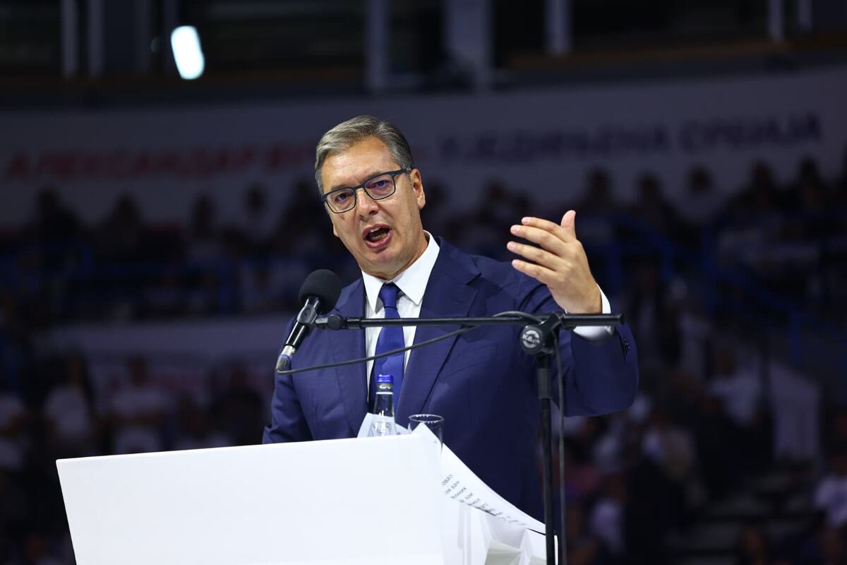 Aleksandar Vučić  Ujedinjena Srbija Beogradska arena SNS skup