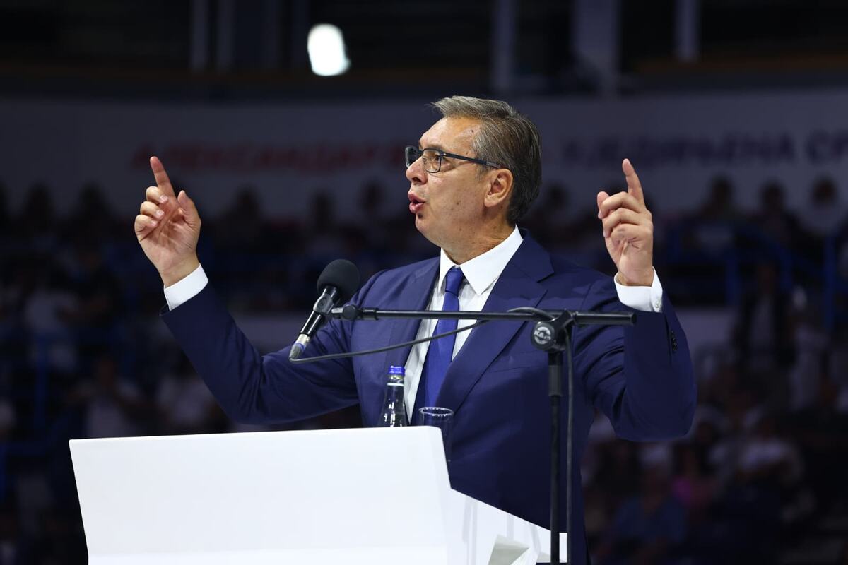 Aleksandar Vučić  Ujedinjena Srbija Beogradska arena SNS skup