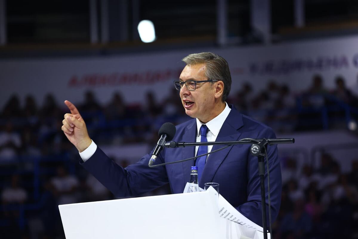 Aleksandar Vučić  Ujedinjena Srbija Beogradska arena SNS skup