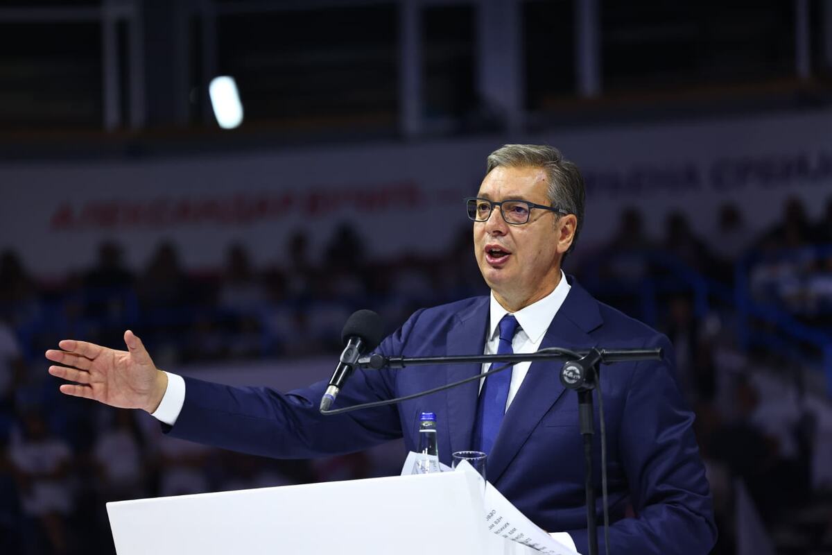 Aleksandar Vučić  Ujedinjena Srbija Beogradska arena SNS skup