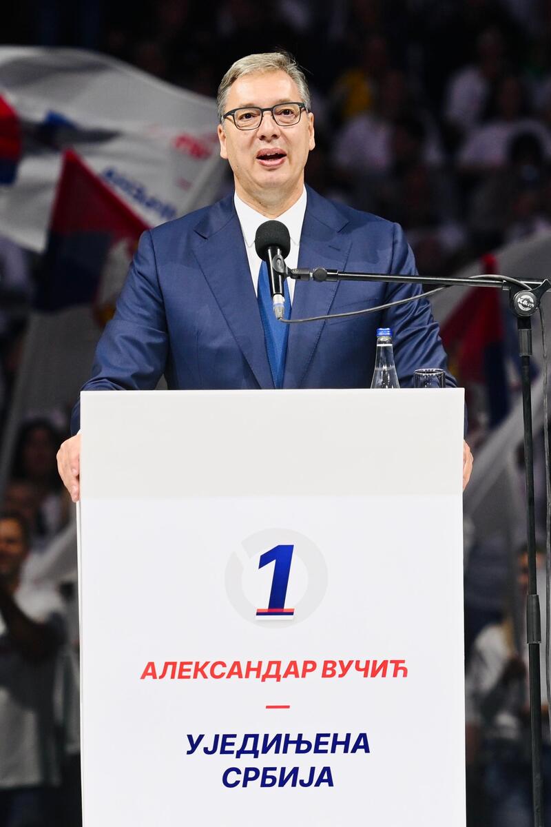 Aleksandar Vučić  Ujedinjena Srbija Beogradska arena SNS skup
