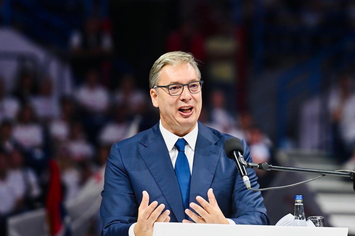 Aleksandar Vučić  Ujedinjena Srbija Beogradska arena SNS skup