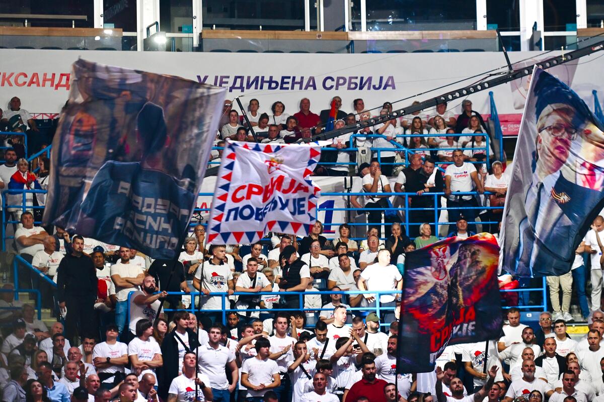 Aleksandar Vučić  Ujedinjena Srbija Beogradska arena SNS skup