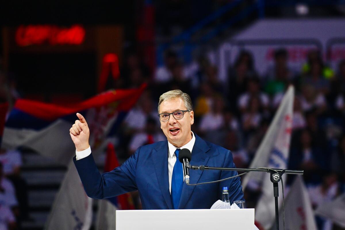 Aleksandar Vučić  Ujedinjena Srbija Beogradska arena SNS skup