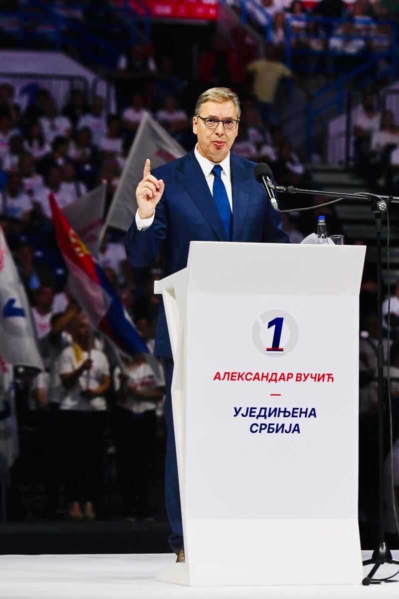 Aleksandar Vučić  Ujedinjena Srbija Beogradska arena SNS skup